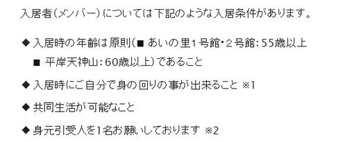 中銀ライフケアの入居条件
