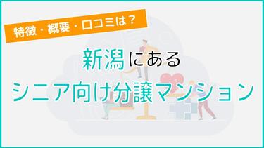 新潟のシニア向け分譲マンションを徹底解説!物件の特徴から口コミまでご紹介!