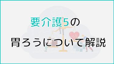 要介護5では胃ろうになることもある|胃ろうでも入居できる施設や施設を探す際のポイントもご紹介