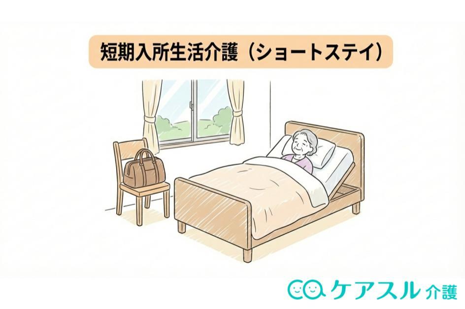 短期入所生活介護(ショートステイ)で施設に宿泊している様子