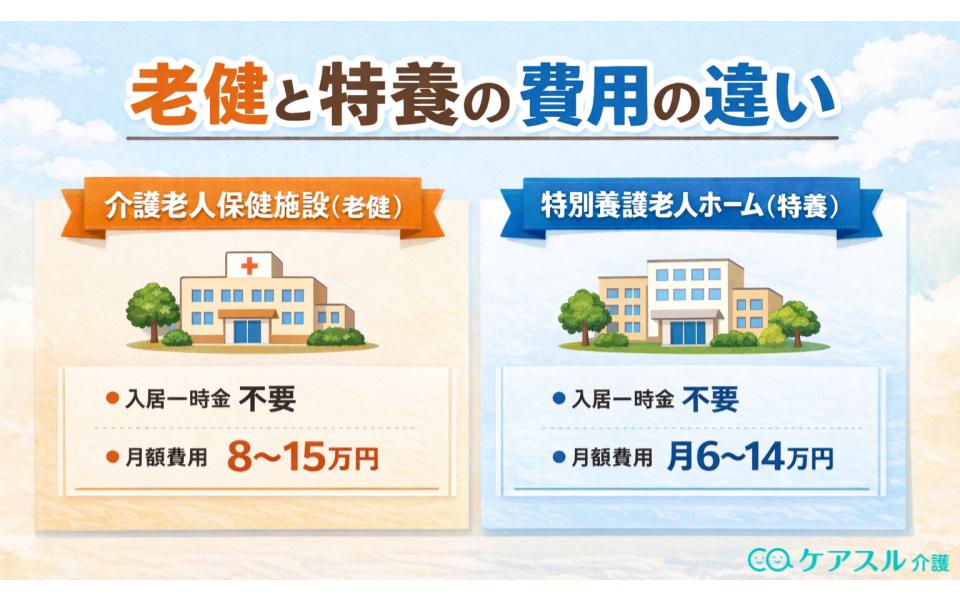 特別養護老人ホーム(特養)と介護老人保健施設(老健)の費用比較・安さの違い