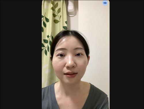 オンラインインタビューの様子