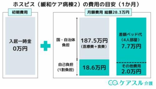 緩和ケア病棟の費用内訳グラフ